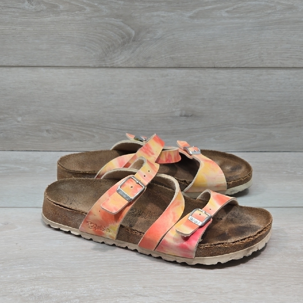 Birkenstock By Birks Women Multicolor Sandals Slide Flats Shoes Sz 38/7 Narrow